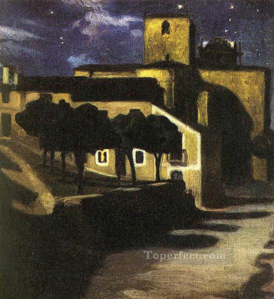 night scene in avila 1907 Diego Rivera Oil Paintings